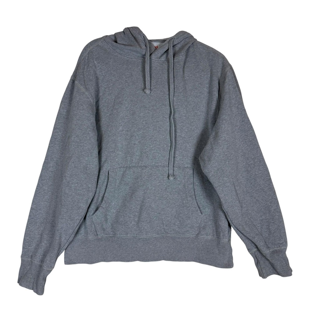 Sun + Stone Hoodie Mens Medium Gray Pullover‎ Fleece Kangaroo Pocket Basic